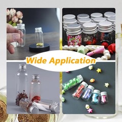 12PCS 5ML Glass Bottles with Aluminum Lids Tiny Clear Jars Storage Vials