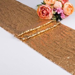 gold glitter sequin table runner wedding anniversary birthday cake table decor
