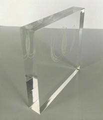 Acrylic Square Double Horse Shoes (for good luck) Western Cake Topper