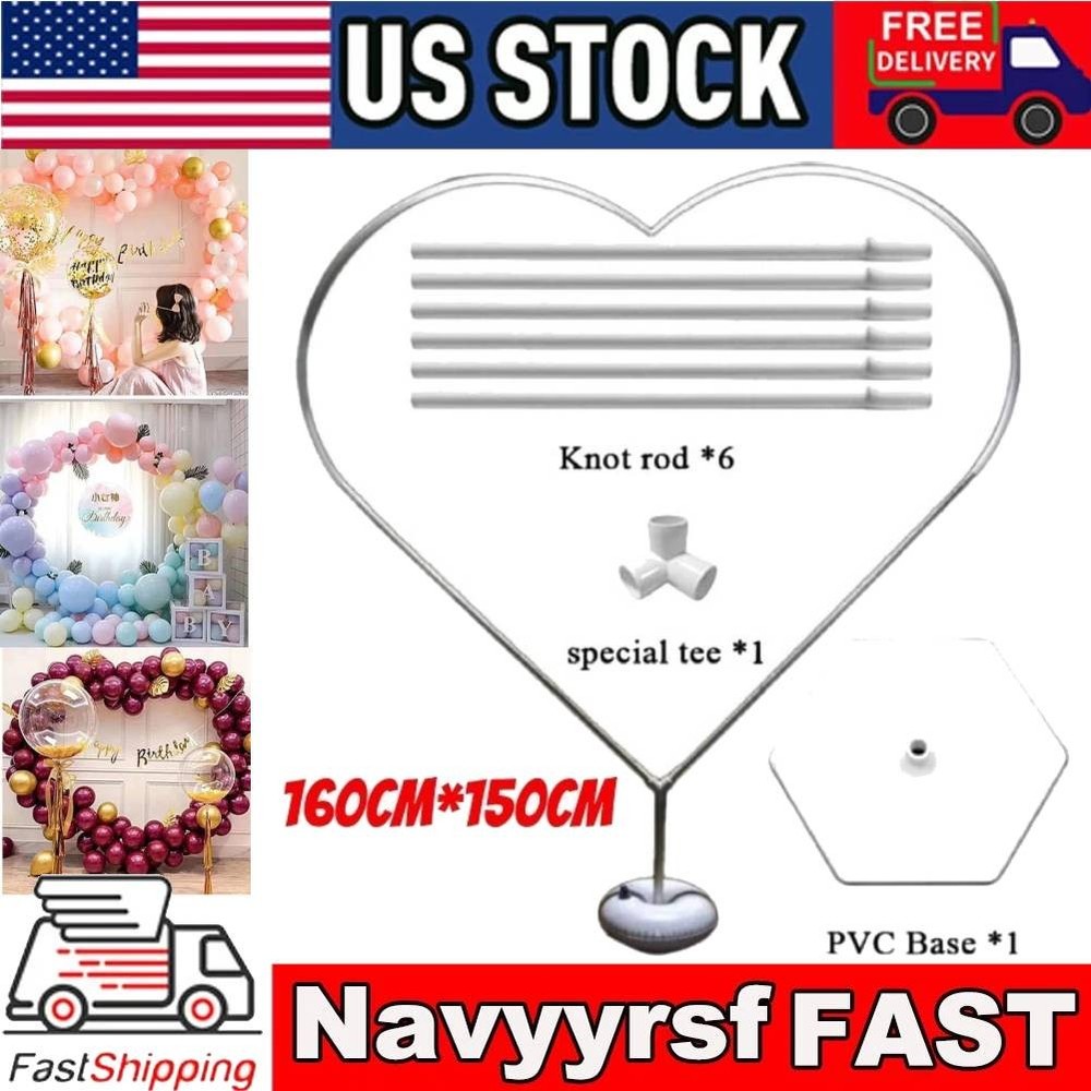 Large Heart Shape Wedding Arches Backdrop Stand Antirust Arbor NEW
