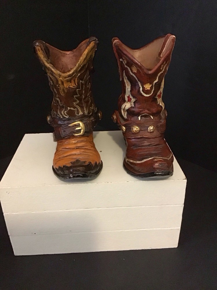 Vintage Mini Cowboy Boots – Western Wedding Cake Toppers, Rustic Accent