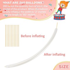 MAQIHAN 100PCS 260 Balloons Clear – Long Balloon for Tying