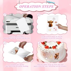 Edible paper, 25 pieces, A4 11.69 x 8.26 inches (approximately 29.7 x 21.0 cm…