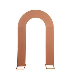 8ft TAUPE Fitted Spandex Open Arch Double Sided Backdrop STAND COVER Party Event