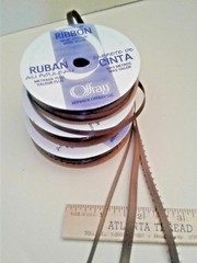 Offray BROWN SATIN RIBBON,Wedding Grad Birthday Party Favors,36,50,100,432 Yards
