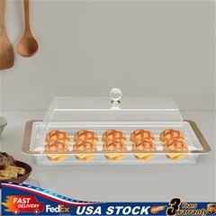 Acrylic Wedding Cake Display Plate Cookies Deserts Stand Serving Tray with Lid