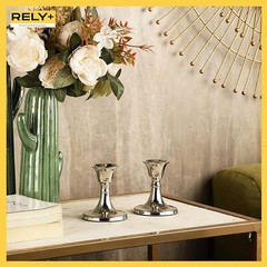 Silver Candle Holder Set of 2 – Decorative Taper Stick