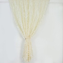 8 ft x 8 ft IVORY Leaf Petal Taffeta Backdrop Drape CURTAIN Panel Party