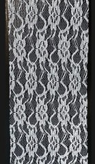 Ivory Floral Lace TULLE Fabric 6”x 10 Yd Roll Wedding Craft Decor Fashion