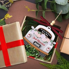 Wedding Gifts for Couples 2025 – Wood Hanging Ornament for 2025 Car Style 2