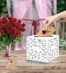 2 PCS White DIY Gift Card Box Holder Wedding Baby Shower Birthday Party