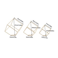 12 Pcs Gold Geometric Flower Stands for Elegant Wedding Centerpieces