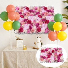 6Pcs Artificial Flower Wall Panel Wedding Backdrop Event Party Flower Wall Panel