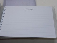 Lillian Rose Ivory Guest Book With Pen Set Gold Tone Rhinestone Detail
