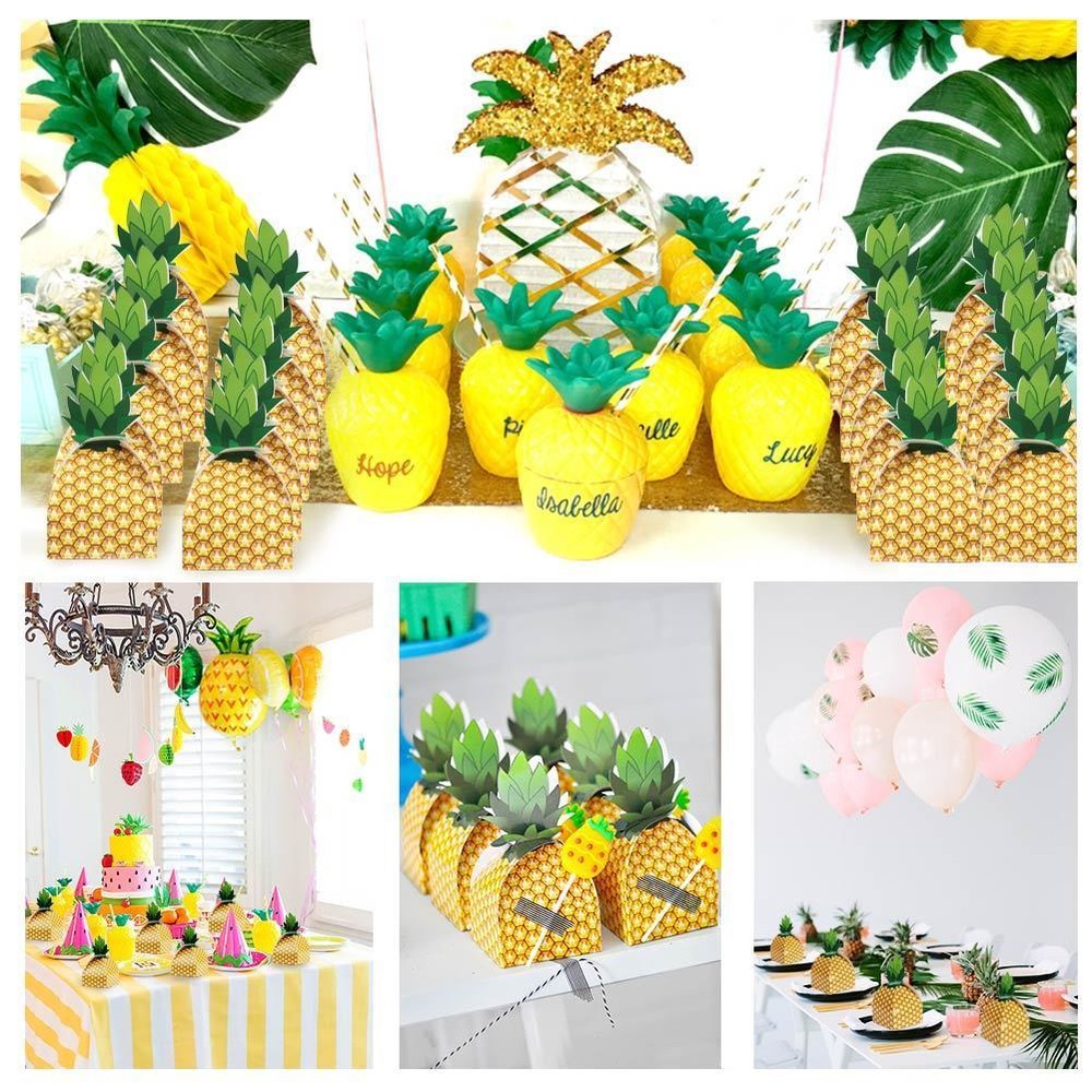50PC Wedding Pineapple Candy Box Baby Shower Birthday Favors Gift Paper Gift Bag