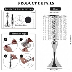 Chandelier Flower Stand Reusable Multi-Purpose for Tabletop Flower Arrangement
