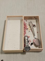 Simply Shabby Chic – Pink Wax Seal Stamp And Bead Kit – Rose Stamper – Used VTG