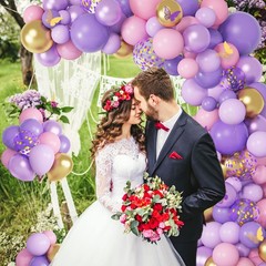 Purple Pink Butterfly Balloon Garland Arch Kit, 12 inches,