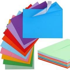 50 Pack Colored Envelope, 5×7 A7 (5″ x 7″), Yellow,Orange,Green,Red,Pink