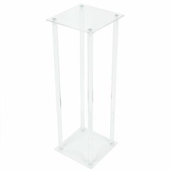 2Pcs Acrylic Flower Stand Column Vase Rack Centerpieces Tabletop Wedding Decor
