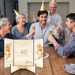 40Th Birthday Guest Book and Party Decorations Set, 12X18 Inch Sign-In Signature