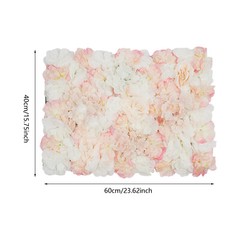 6 Pcs Artificial Flower Wall Silk Floral Backdrop Party Wedding Decoration Panel