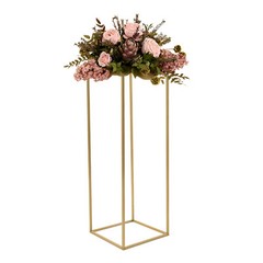 Gold Iron 5Pcs Wedding Metal Flower Stand,Column Vases Flower Stand For Wedding