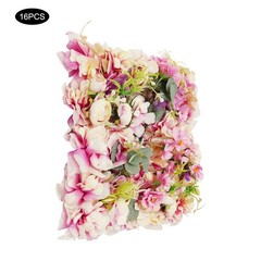 16pcs Flower Wall Panels, Purple Artificial Flowers Wall Decoration For Parties