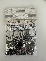 (8) True Love Confetti TRIPLE PACK Wedding Glitter Table Decorations Black White