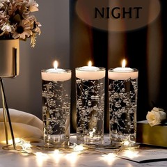 24 Pcs Artificial Pearl String for Floating Candle Faux Pearls Beads String G…