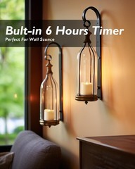 Homemory 12Pack Timer Flameless LED 12 Pack, White Base (Warm Light)