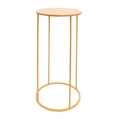 A Set of 3 Cylindrical Flower Racks Gold Party Decor Stand Metal Flower Holder