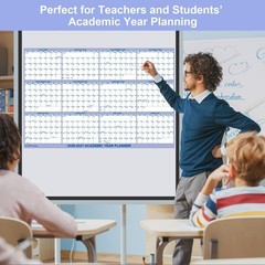 32″ x 48″ Academic Wall Calendar 2026-2027, July 2026 – June 2027 Folded Wet …