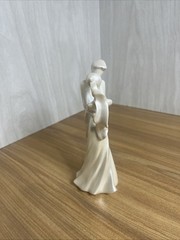 Wilton First Kiss Bride and Groom Wedding Cake Topper Figurine Pearlized White