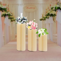 Cardboard Flower Stand Set of 3, Sturdy and Durable with High Load-Bearing