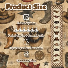 Western Party Decorations – Western Cowboy Table Runner For Cowboy Party