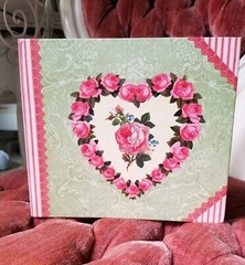 Vintage Shabby Chic Roses Wedding Album And Journal