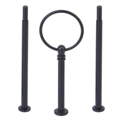 Snadulor 3 Tier 13″ Cake Stand Fruit Heavy Plate Handle Fittings Round Black