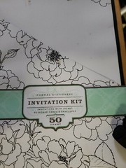 50 BLACK & WHITE FLORAL WEDDING INVITATION KIT Chic Stylish Modern Jacket NEW