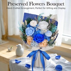 Preserved Flowers Bouquet – Forever for Delivery, Real Eternal Blue