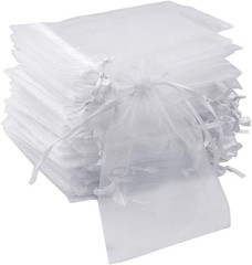 Attractive Multi-Color Organza Pouches – 50pcs 3.54»x4.33» for Gift Wrapping