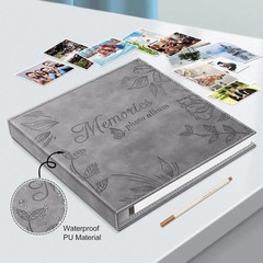 DIY Photo Album Self Adhesive for 3×5 4×6 5×7 6×8 8×10 Pictures for Family