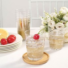 25 pk 10 oz Plastic CLEAR CUPS Disposable Tableware Party Wedding SALE