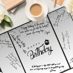 Black and White Birthday Decorations Women Men, Creative Birthday Guest Signa…