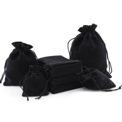 25 Pcs Lint Drawstring Pouch Jewelry Bag Ring Party Wedding Gift Bag Set