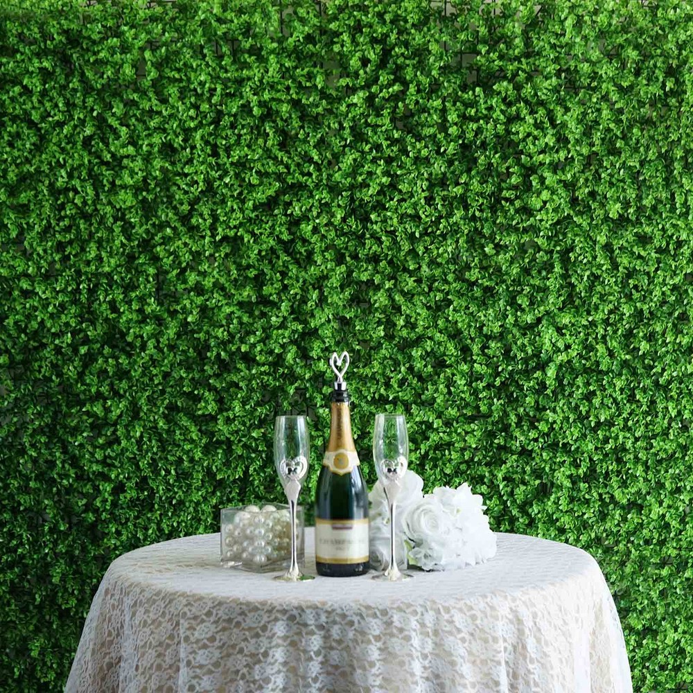 8 Green Artificial Mini Leaves Wall Backdrop Panels Greenery Party