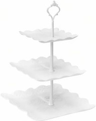 Charming White Tiered Cupcake Stand – Holds 18 Cupcakes for All Celebrations