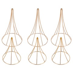 3 pcs Gold Wedding Table Hourglass-shaped Flower Stand For Anniversary Ceremony