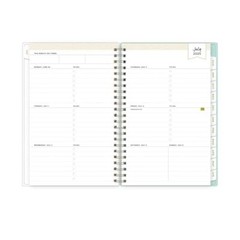 Day Designer 2025-2026 Weekly and 5″ x 8″ Secret Garden Mint- 2025/2026
