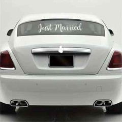 NEW JUST MARRIED Personalized Wedding Car Decal Sticker Decoration